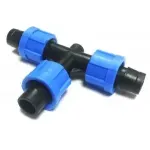 Тройник для ленты капельного полива зажимной