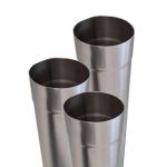 Труба одностенная для дымохода из нержавеющей стали ø100-ø500 (AISI-201) 0,5 м толщина стали 0.5