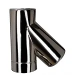 Тройник 45° утепленный нерж/нерж AISI 304 толщина стали 0.5 мм